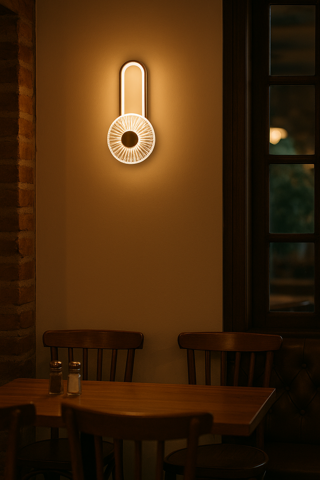 Modern Crystal LED Wall Sconce with Oval Backplate – Luxury Indoor Lighting