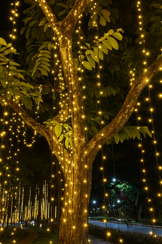 150ft Warm Golden LED Fairy String Lights | Waterproof, Energy-Efficient & Decorative for Indoor & Outdoor Use