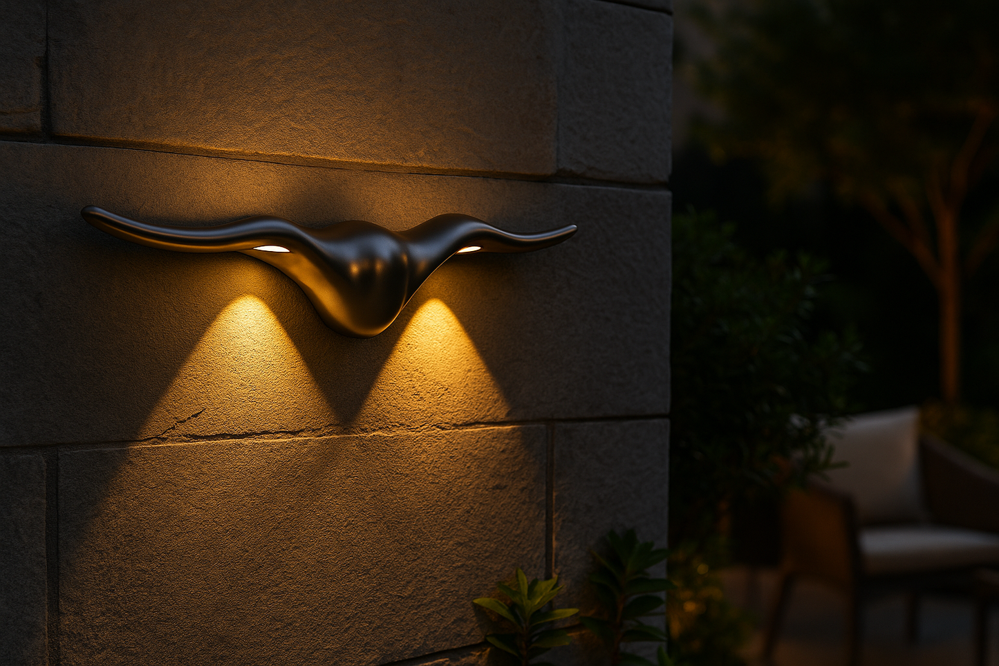 Modern Wing-Shaped LED Wall Sconce – Dual Beam Metallic Accent Light for Luxury Homes, Hotels & Offices